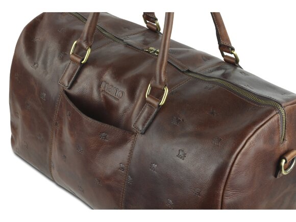Сумка дорожная Mano Don Leon, натуральная кожа в коричневом цвете, 50 х 27 х 24 см Сумка дорожная Mano Don Leon, натуральная кожа в коричневом цвете, 50 х 27 х 24 см