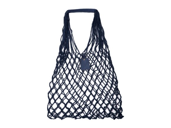 Авоська Dream L наплечная 25 литров с кожаными ручками, темно-синий