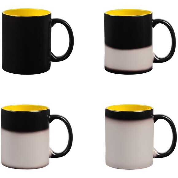 Кружка-хамелеон On Display, матовая, черная с желтым Кружка-хамелеон On Display, матовая, черная с желтым