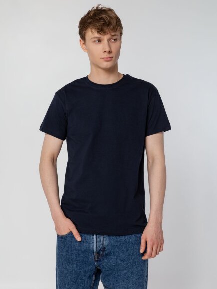 Футболка унисекс T-Bolka 160, темно-синяя Футболка унисекс T-Bolka 160, темно-синяя