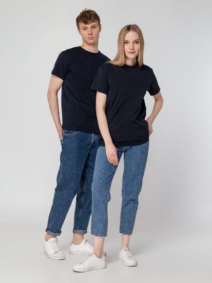 Футболка унисекс T-Bolka 160, темно-синяя Футболка унисекс T-Bolka 160, темно-синяя