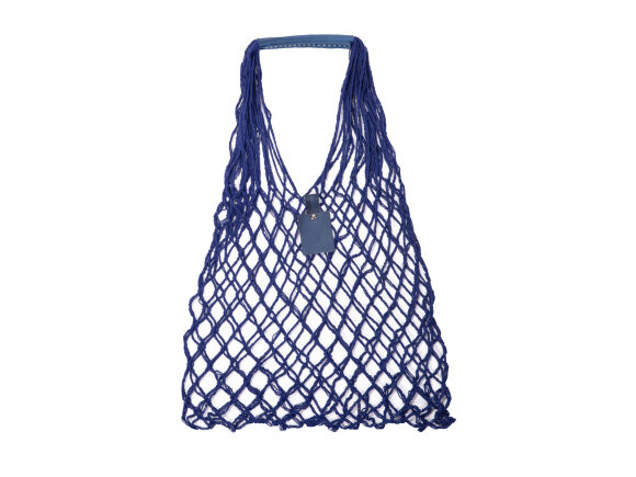 Авоська Dream L наплечная 25 литров с кожаными ручками, синий (12)