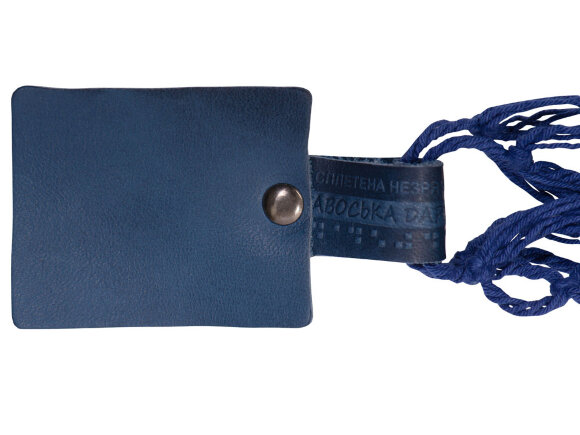 Авоська Dream L наплечная 25 литров с кожаными ручками, синий (12)