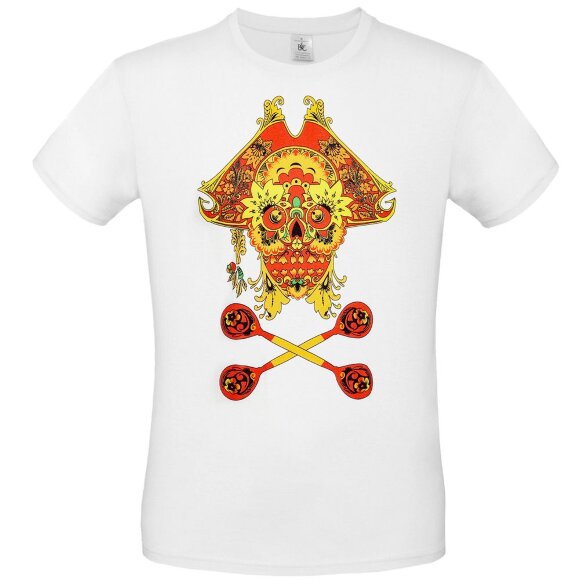 Футболка Yo Ho Hohloma, белая Футболка Yo Ho Hohloma, белая