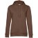 Толстовка с капюшоном женская BNC Inspire (Organic), коричневая (мокко)