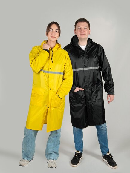 Длинный дождевик Lanai  из полиэстера со светоотражающей тесьмой, красный