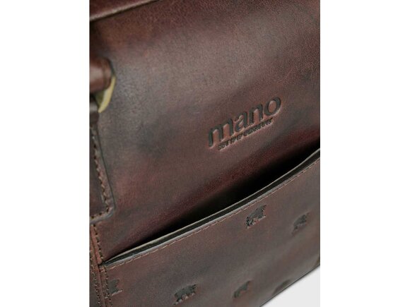 Сумка Mano Don Leon, натуральная кожа в коричневом цвете, 41 х 29,5 х 8,5 см