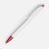 Ручка шариковая Tick, белая с красным