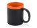 Кружка с покрытием для рисования мелом Да Винчи, черный/оранжевый Кружка с покрытием для рисования мелом Да Винчи, черный/оранжевый