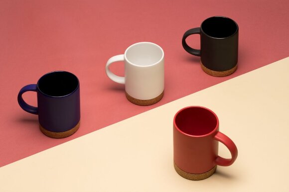 Кружка с пробковой подставкой Corky, красная Кружка с пробковой подставкой Corky, красная