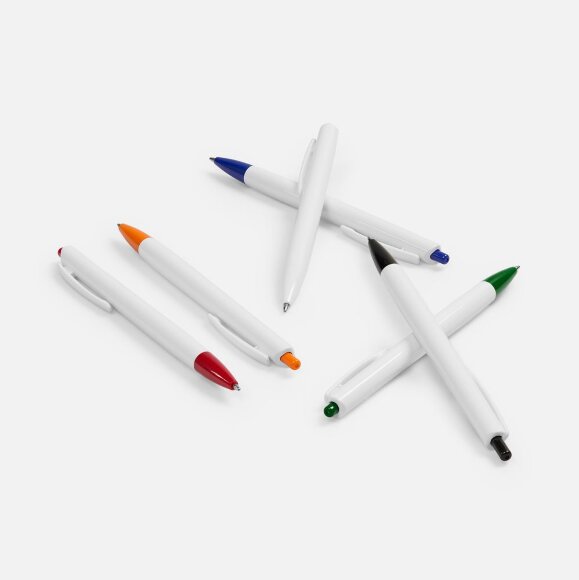 Ручка шариковая Tick, белая Ручка шариковая Tick, белая