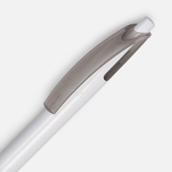 Ручка шариковая Bento, белая с серым Ручка шариковая Bento, белая с серым