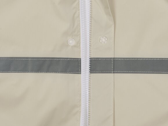 Длинный дождевик Lanai  из полиэстера со светоотражающей тесьмой, молочный