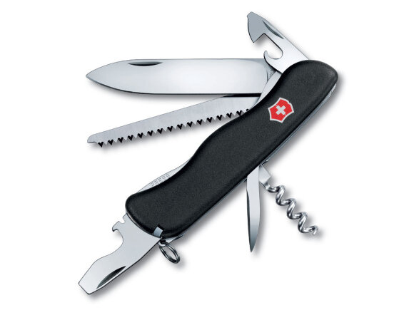 Нож перочинный VICTORINOX Forester, 111 мм, 12 функций, с фиксатором лезвия, чёрный Нож перочинный VICTORINOX Forester, 111 мм, 12 функций, с фиксатором лезвия, чёрный