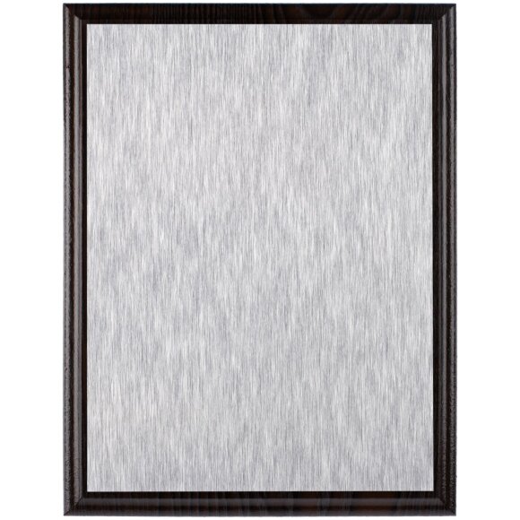 Плакетка Plaque, большая, венге с серебристой пластиной Плакетка Plaque, большая, венге с серебристой пластиной