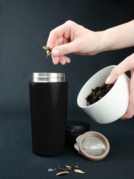 Термостакан с ситечком No Leak Infuser, черный Термостакан с ситечком No Leak Infuser, черный