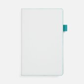 Ежедневник White Shall, недатированный, бело-бирюзовый