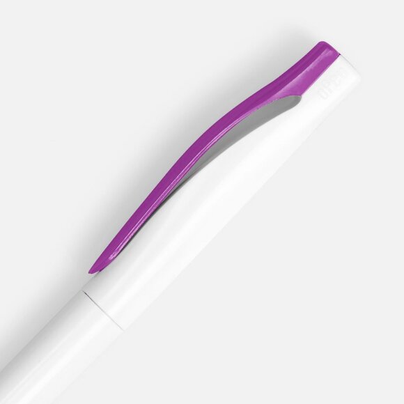 Ручка шариковая Pin, белая с фиолетовым