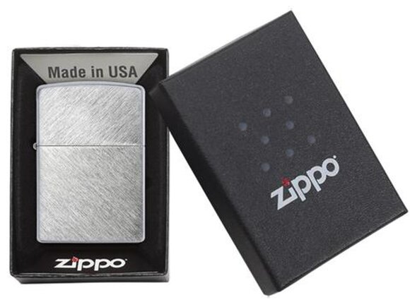 Зажигалка ZIPPO с покрытием Herringbone Sweep, латунь/сталь, серебристая, матовая, 38x13x57 мм