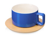 Набор чашка с бамбуковым блюдцем Sheffield, синий Набор чашка с бамбуковым блюдцем Sheffield, синий