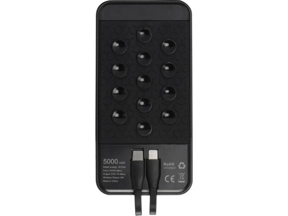 Портативное беспроводное зарядное устройство Octopus Air, 5000 mAh, черный