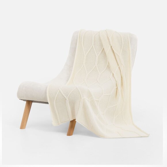 Плед Curve Verve, молочно-белый Плед Curve Verve, молочно-белый