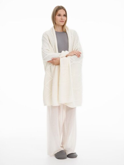 Плед Curve Verve, молочно-белый Плед Curve Verve, молочно-белый