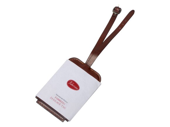 Багажная бирка из PU Fabrizio, коричневый Багажная бирка из PU Fabrizio, коричневый