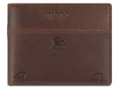 Портмоне Mano Don Leon, натуральная кожа в коричневом цвете, 11 х 8,6 см