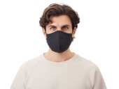 Маска для лица многоразовая из хлопка, анатомической формы, черный Маска для лица многоразовая из хлопка, анатомической формы, черный