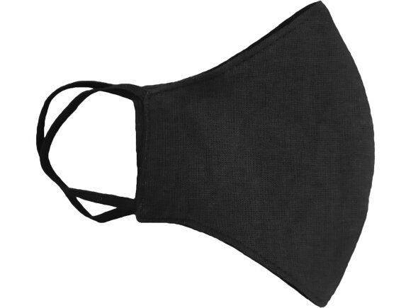 Маска для лица многоразовая из хлопка, анатомической формы, черный Маска для лица многоразовая из хлопка, анатомической формы, черный