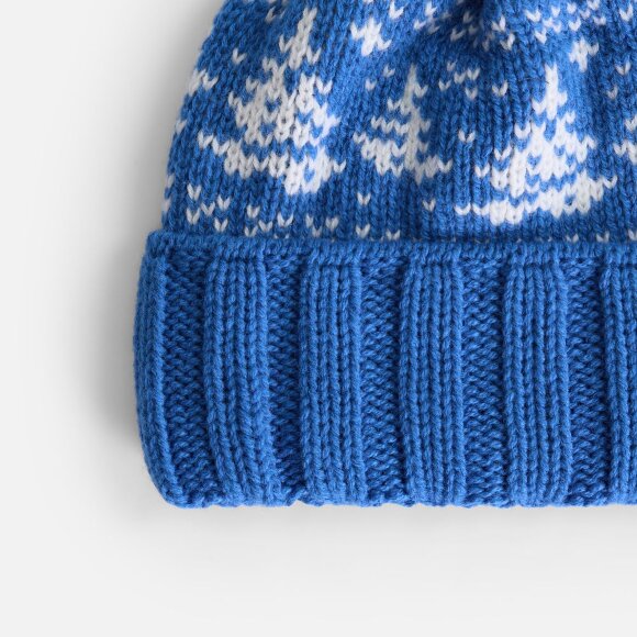 Шапка Holidale, синяя с молочным Шапка Holidale, синяя с молочным