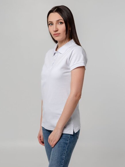 Рубашка поло женская Virma Premium Lady, белая Рубашка поло женская Virma Premium Lady, белая