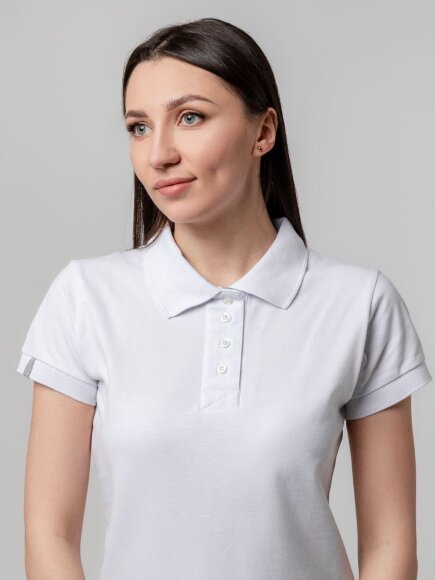 Рубашка поло женская Virma Premium Lady, белая Рубашка поло женская Virma Premium Lady, белая
