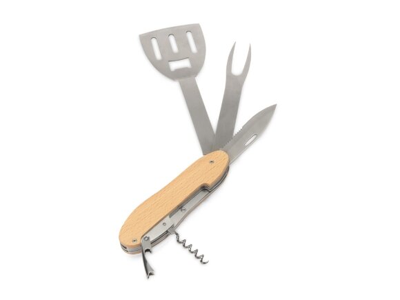 BBQ мультитул Blade 5в1 с деревянными ручками, в чехле BBQ мультитул Blade 5в1 с деревянными ручками, в чехле