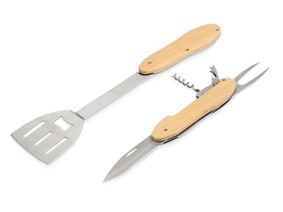 BBQ мультитул Blade 5в1 с деревянными ручками, в чехле BBQ мультитул Blade 5в1 с деревянными ручками, в чехле
