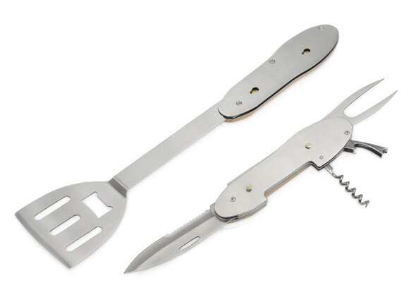 BBQ мультитул Blade 5в1 с деревянными ручками, в чехле BBQ мультитул Blade 5в1 с деревянными ручками, в чехле