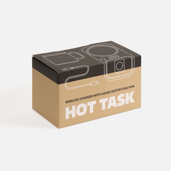 Беспроводное зарядное устройство с подогревом кружки Hot Task, белое Беспроводное зарядное устройство с подогревом кружки Hot Task, белое