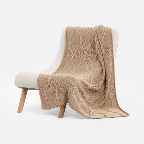 Плед Curve Verve, бежевый меланж Плед Curve Verve, бежевый меланж