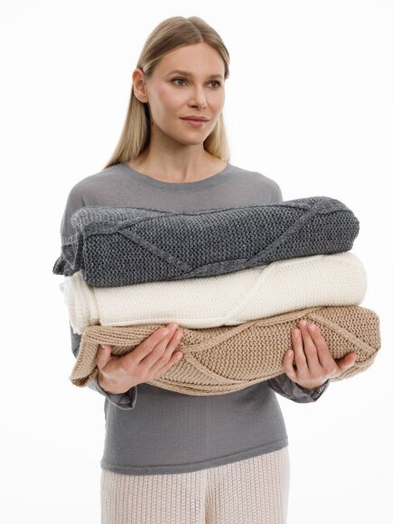 Плед Curve Verve, бежевый меланж Плед Curve Verve, бежевый меланж