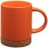 Кружка с пробковой подставкой Corky, оранжевая Кружка с пробковой подставкой Corky, оранжевая