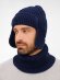 Шапка-ушанка Catch Match, темно-синяя
