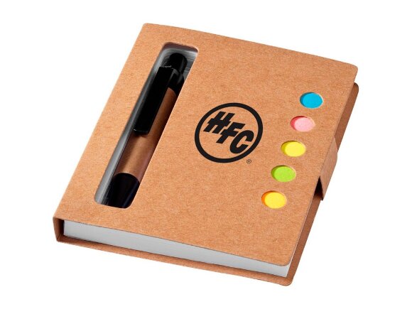 Набор стикеров Expose с ручкой и блокнотом А7, натуральный Набор стикеров Expose с ручкой и блокнотом А7, натуральный