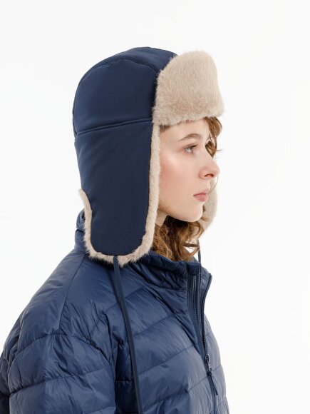 Шапка-ушанка Wasa, темно-синяя Шапка-ушанка Wasa, темно-синяя