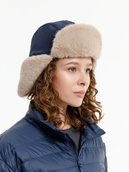 Шапка-ушанка Wasa, темно-синяя Шапка-ушанка Wasa, темно-синяя