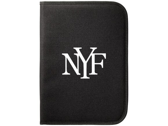 Папка А4 Berkeley на молнии с блокнотом, черный Папка А4 Berkeley на молнии с блокнотом, черный