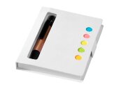 Набор стикеров Expose с ручкой и блокнотом А7, белый Набор стикеров Expose с ручкой и блокнотом А7, белый