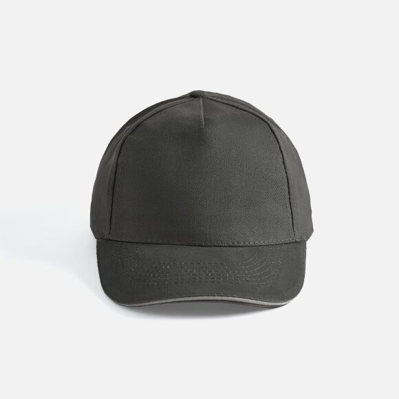 Бейсболка Long Beach, темно-серая со светло-серым Бейсболка Long Beach, темно-серая со светло-серым