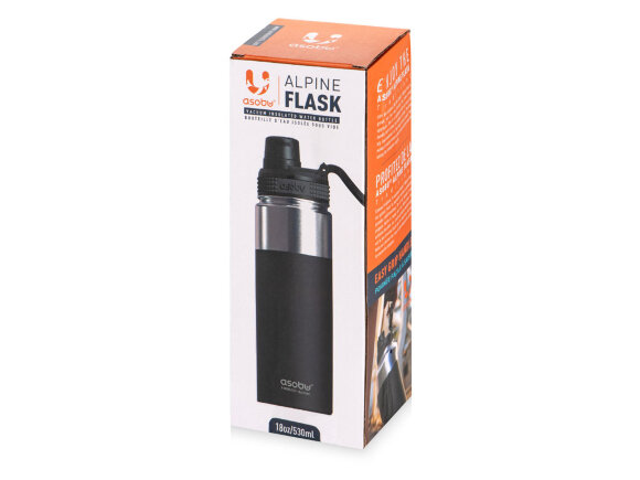 Вакуумная термобутылка ALPINE FLASK, 530 мл, черный
