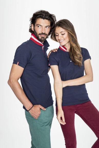 Рубашка поло Patriot Women, белая с черным Рубашка поло Patriot Women, белая с черным